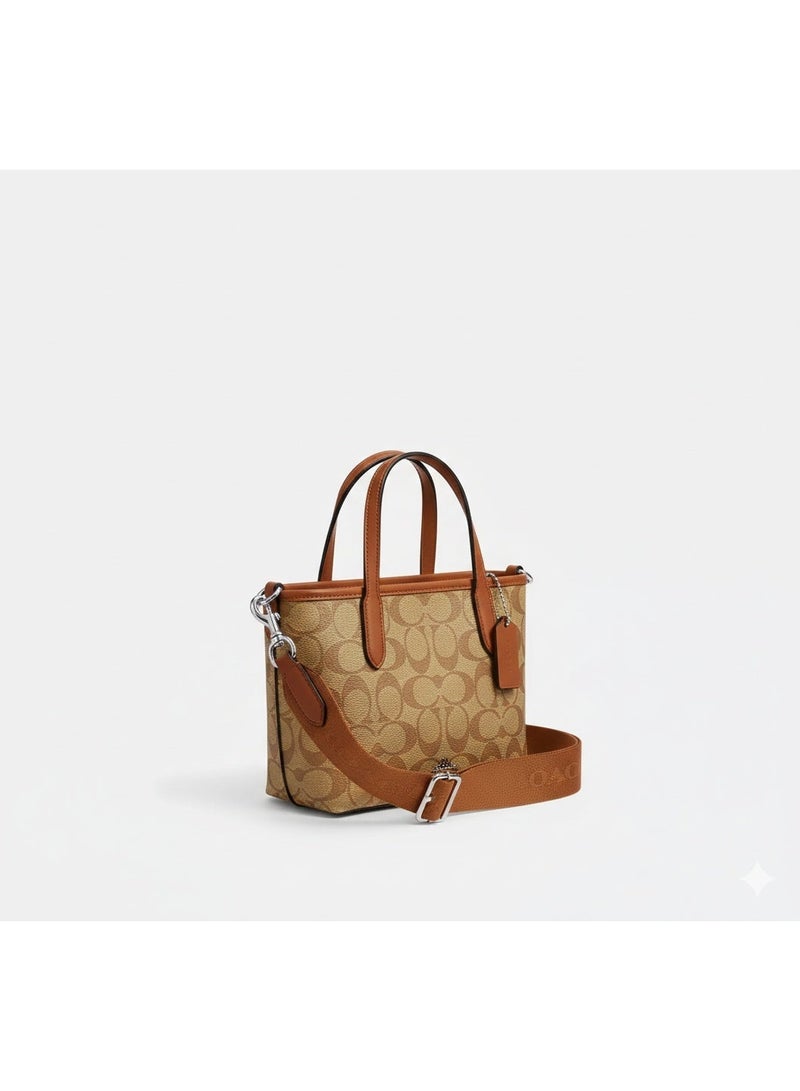 coachoutlet Coach Brown Leather Tote Handbag for Women – Elegant Everyday Shoulder Bag - Image 2